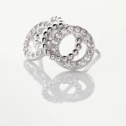 Boucles D'oreilles Puces Magou Argent Blanc Oxyde De Zirconium 8 Boucles D'oreilles Puces Magou Argent Blanc Oxyde De Zirconium -Garmin Soldes FAOFBZW1B7 view2