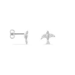 Boucles D'oreilles Puces Axella Argent Blanc Oxyde De Zirconium -Garmin Soldes FAOFBZW1EE view1