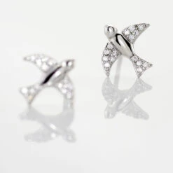 Boucles D'oreilles Puces Axella Argent Blanc Oxyde De Zirconium -Garmin Soldes FAOFBZW1EE view2