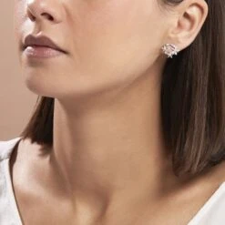 Boucles D'oreilles Pendantes Elinia Argent Blanc Oxyde De Zirconium -Garmin Soldes FAOFBZW1H0 model0