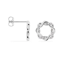 Boucles D'oreilles Pendantes Calandra Argent Blanc Oxyde De Zirconium -Garmin Soldes FAOFBZW1LJ view1