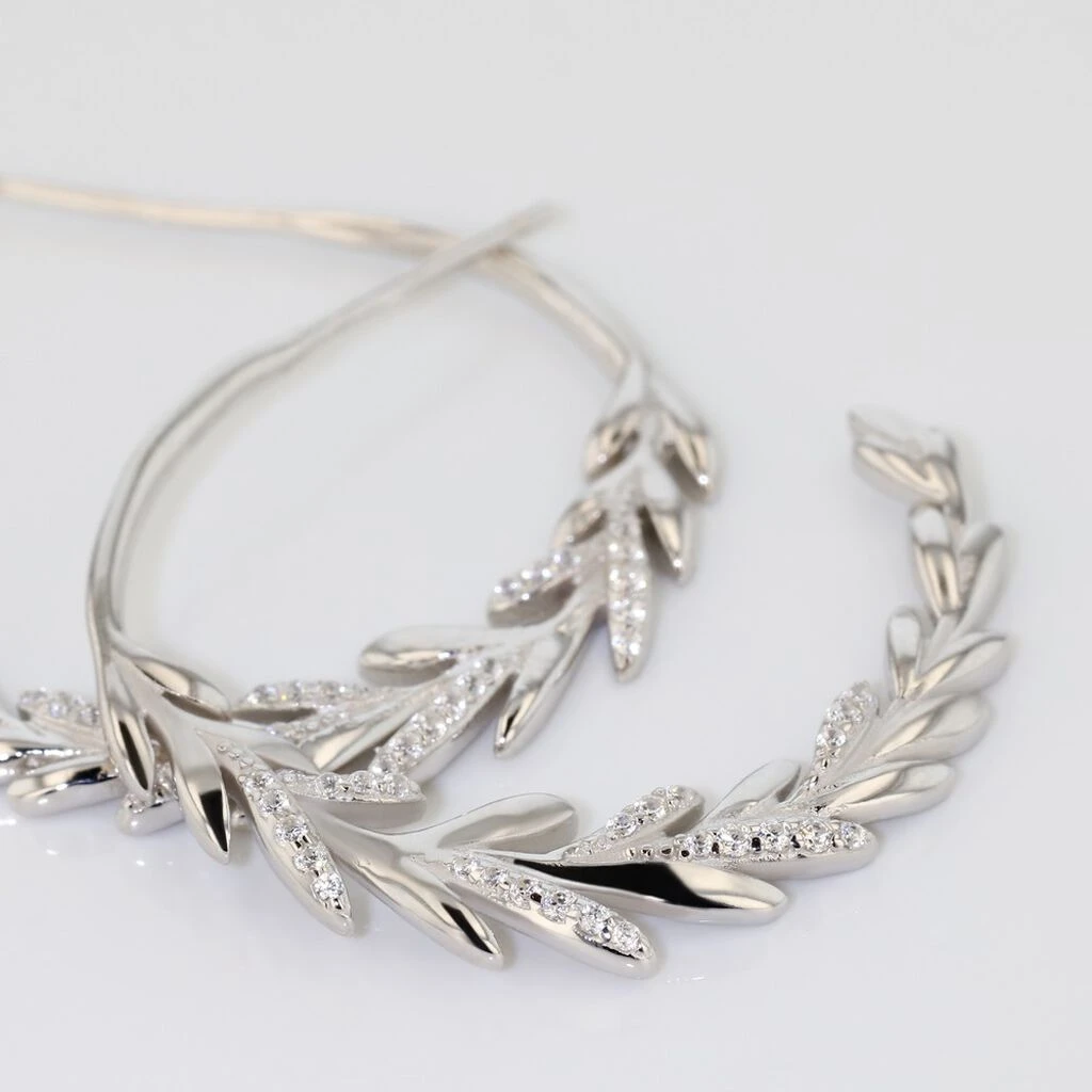 Créoles Andeol Rondes Argent Blanc Oxyde De Zirconium 5 Créoles Andeol Rondes Argent Blanc Oxyde De Zirconium – Image 3