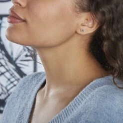 Boucles D'oreilles Puces Carlito Argent Oxyde -Garmin Soldes FAOFBZW1Q0 model0