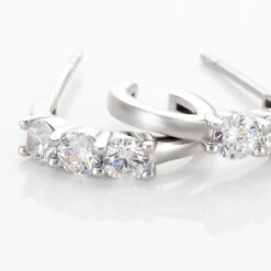 Créoles Argent Blanc Rosaure Oxydes De Zirconium -Garmin Soldes FAOFBZW1TQ view3