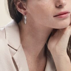 Créoles Django Argent Blanc Oxyde De Zirconium -Garmin Soldes FAOFBZW1VA model0