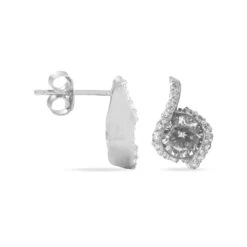 Boucles D'oreilles Pendantes Iris Argent Blanc Oxyde De Zirconium -Garmin Soldes FAOFBZW591 view1