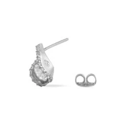 Boucles D'oreilles Pendantes Iris Argent Blanc Oxyde De Zirconium -Garmin Soldes FAOFBZW591 view2