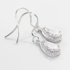 Boucles D'oreilles Pendantes Perce-neige Argent Oxyde De Zirconium -Garmin Soldes FAOFBZW977 view2