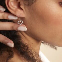 Boucles D'oreilles Pendantes Nermin Argent Blanc Oxyde De Zirconium -Garmin Soldes FAOFBZW990 model1