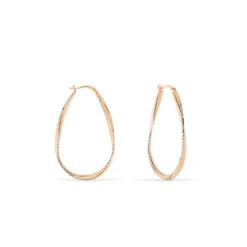 Créoles Charlie Gouttes Helicoidales Argent Rose