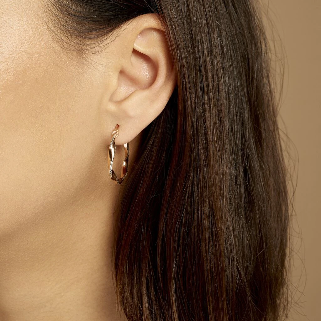 Créoles Argent Rose Alieno 6 Créoles Argent Rose Alieno – Image 4