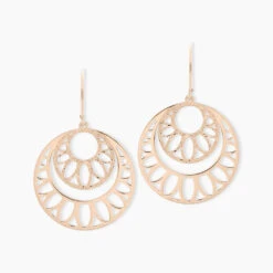 Boucles D'oreilles Pendantes Slorane Argent Rose