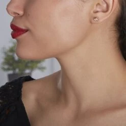 Boucles D'oreilles Puces Jannea Argent Rose Oxyde De Zirconium -Garmin Soldes FAOFRZW446 model0