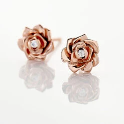 Boucles D'oreilles Puces Jannea Argent Rose Oxyde De Zirconium -Garmin Soldes FAOFRZW446 view2