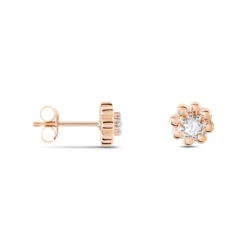 Boucles D'oreilles Puces Argent Rose Donella Oxyde De Zirconium -Garmin Soldes FAOFRZW463 view1