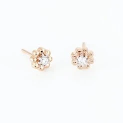 Boucles D'oreilles Puces Argent Rose Donella Oxyde De Zirconium -Garmin Soldes FAOFRZW463 view2