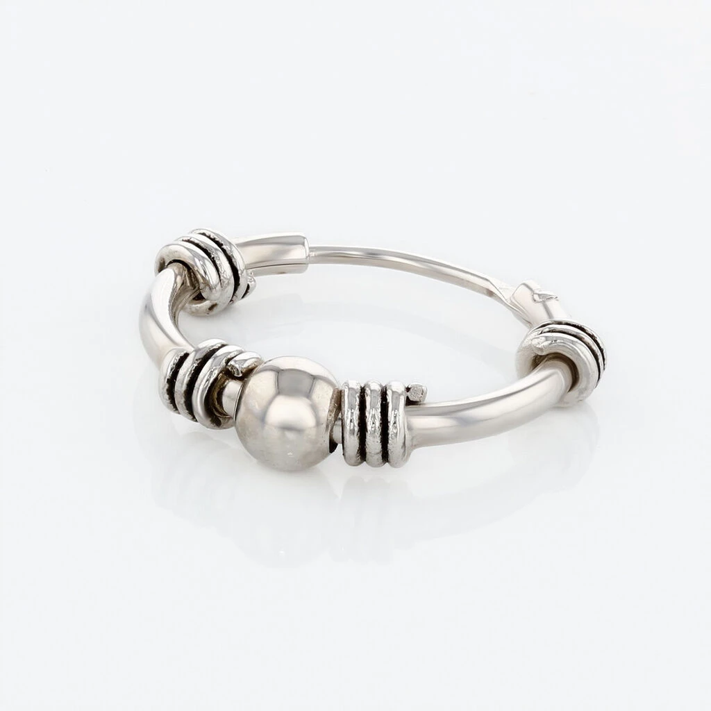 Créole Unitaire Ian Argent Blanc 5 Créole Unitaire Ian Argent Blanc – Image 3