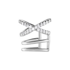 Bague D'oreille Unitaire Pancho Argent Blanc Oxyde