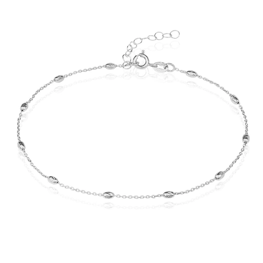 Chaîne De Cheville Millia Argent Blanc 3 Chaîne De Cheville Millia Argent Blanc