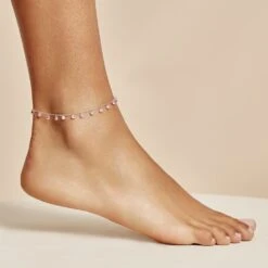 Chaîne De Cheville Carolaine Argent Blanc Oxyde De Zirconium -Garmin Soldes FAZFBZS004 model0