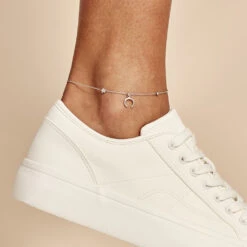 Chaîne De Cheville Serenella Argent Blanc Oxyde De Zirconium -Garmin Soldes FAZFBZW010 model0