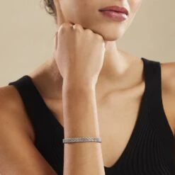 Bracelet Metropolitan Maille Fantaisie Acier Blanc -Garmin Soldes FIBFBW0181 model0