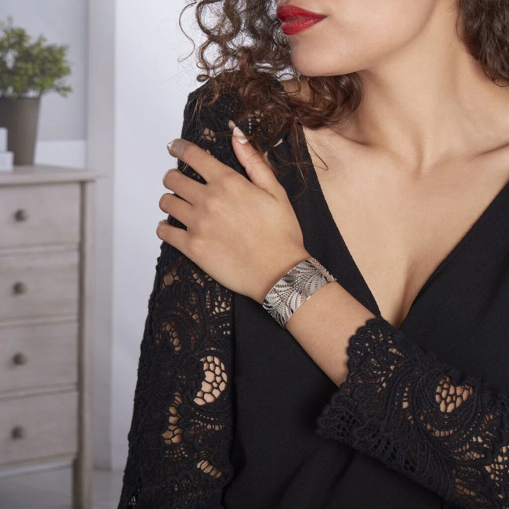 Bracelet Jonc Wilson Acier Blanc 6 Bracelet Jonc Wilson Acier Blanc – Image 4