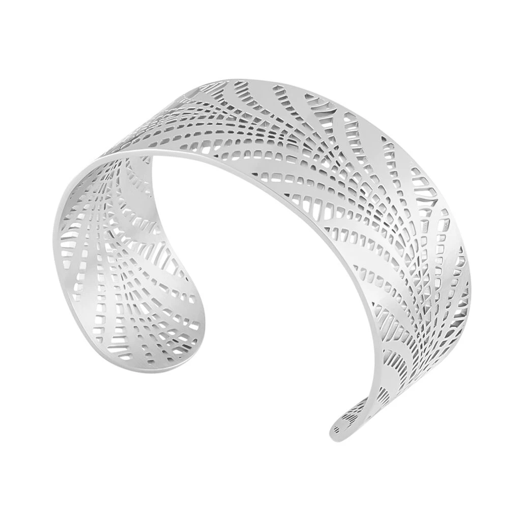 Bracelet Jonc Wilson Acier Blanc 4 Bracelet Jonc Wilson Acier Blanc – Image 2