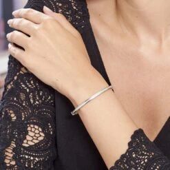 Bracelet Jonc Nagnouma Acier Blanc Oxyde De Zirconium 9 Bracelet Jonc Nagnouma Acier Blanc Oxyde De Zirconium -Garmin Soldes FIBFBZW003 model0