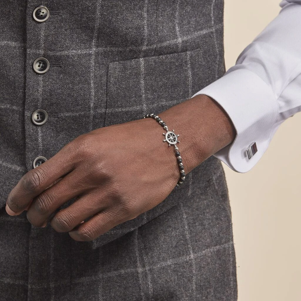 Bracelet Arsenius Acier Blanc Onyx 5 Bracelet Arsenius Acier Blanc Onyx – Image 3