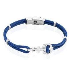 Bracelet Acier Blanc Analya Cordon