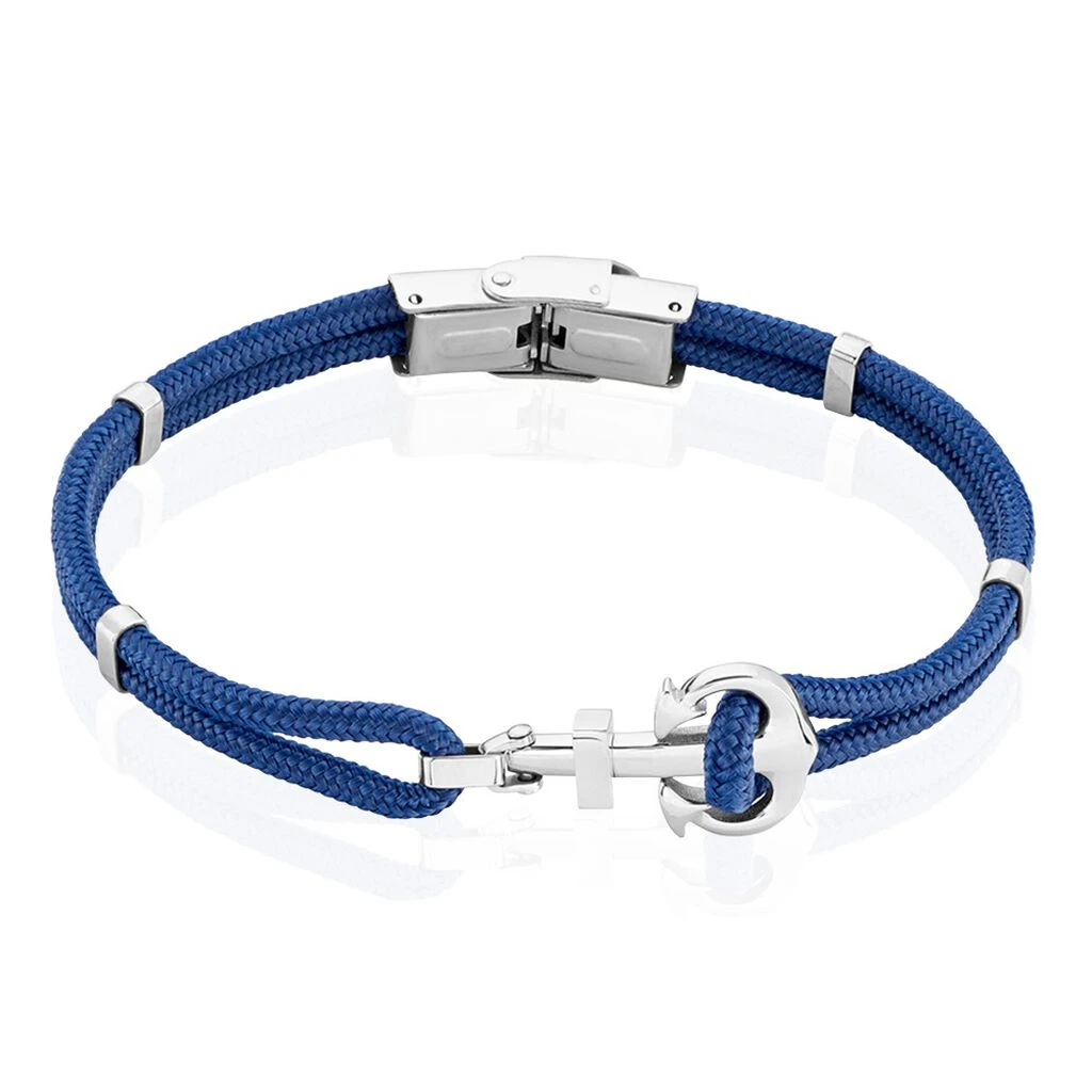 Bracelet Acier Blanc Analya Cordon 3 Bracelet Acier Blanc Analya Cordon