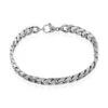 Bracelet Noah Maille Gourmette Acier Blanc