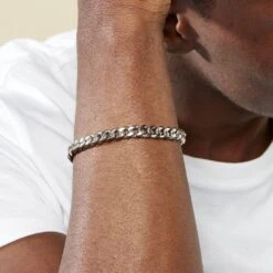 Bracelet Noah Maille Gourmette Acier Blanc -Garmin Soldes FIBHBW0461 model1