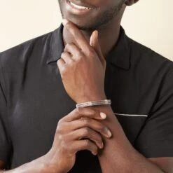 Bracelet Francois Acier Blanc -Garmin Soldes FIBHBW0591 model1