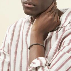 Bracelet Jasone Maille Franco Acier Gris -Garmin Soldes FIBHGW0015 model0