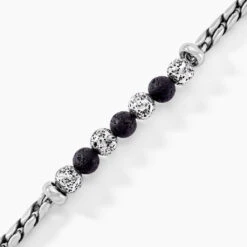 Bracelet Gulustan Acier Gris Vieilli Pierres De Lave -Garmin Soldes FIBHGXN002 view1