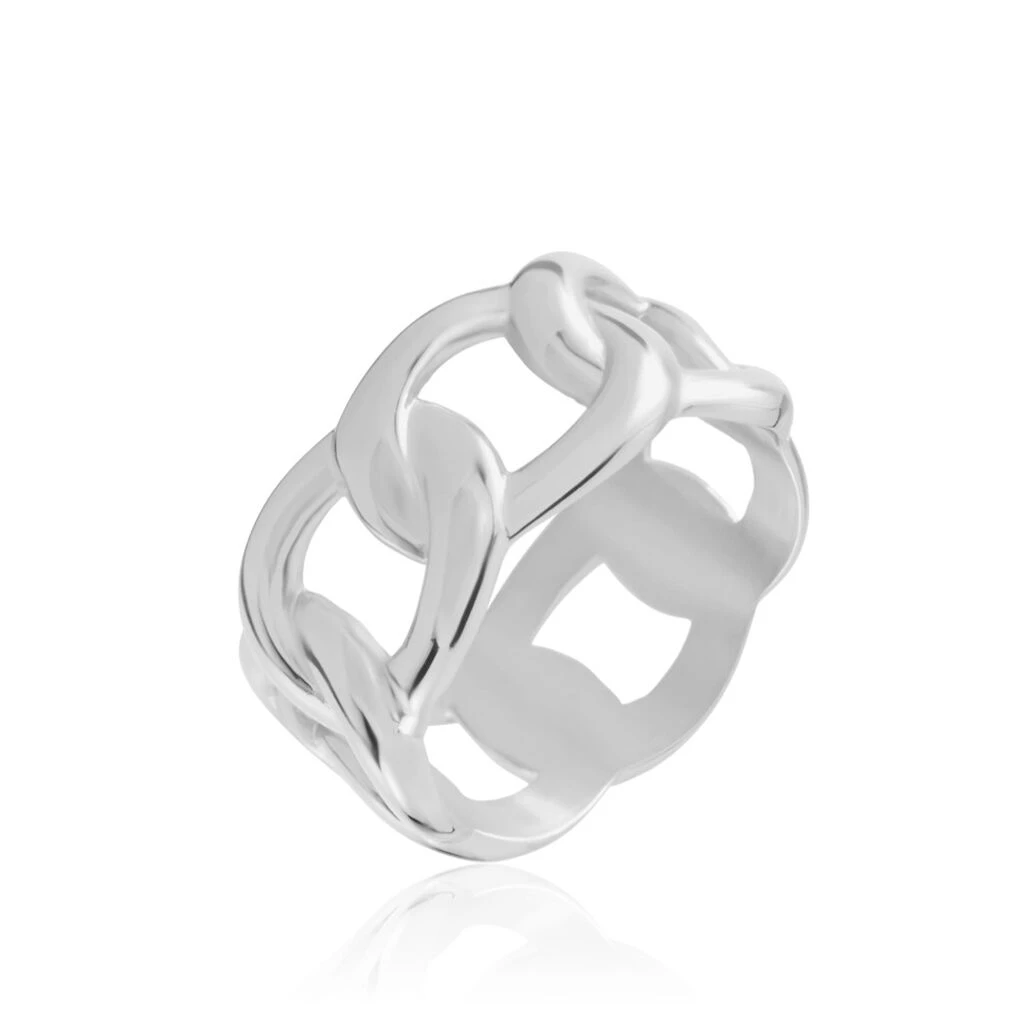 Bague Aissata Acier Blanc 3 Bague Aissata Acier Blanc