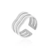 Bague Ajustable Abid Acier Blanc