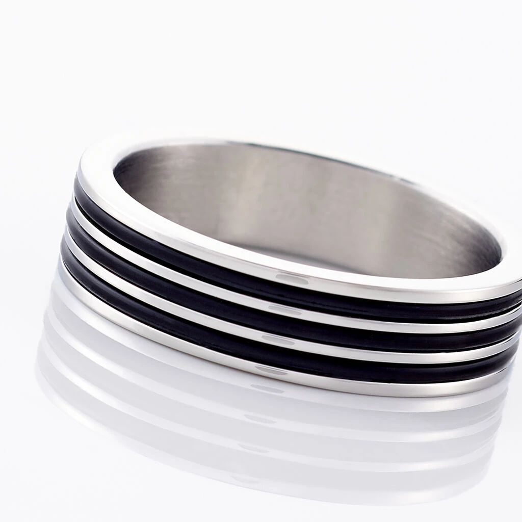 Bague Wallace Acier Blanc 6 Bague Wallace Acier Blanc – Image 4