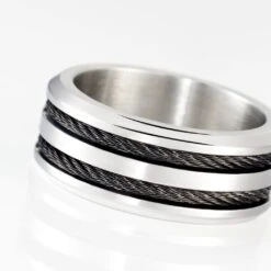 Bague Men's Steel Acier Blanc 10 Bague Men's Steel Acier Blanc -Garmin Soldes FIDHBW0042 view3