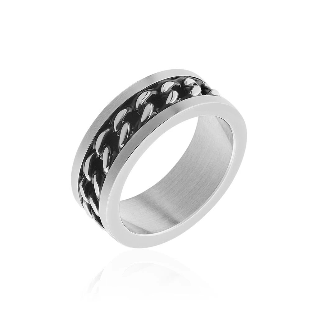 Bague Gaston Acier Blanc 3 Bague Gaston Acier Blanc