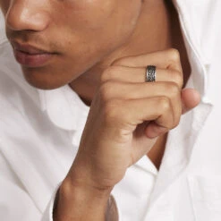 Bague Acier Blanc Ugo -Garmin Soldes FIDHBW0333 model0