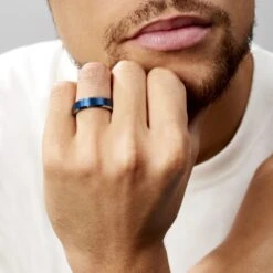 Bague Acier Bleu Jaydon 12 Bague Acier Bleu Jaydon -Garmin Soldes FIDHEW0042 model0