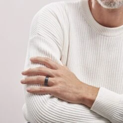 Bague Acier Noir Rick -Garmin Soldes FIDHNW0041 model0