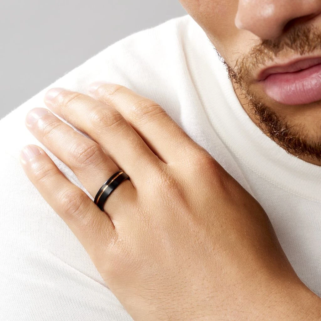 Bague Acier Noir Jacopo 8 Bague Acier Noir Jacopo – Image 6