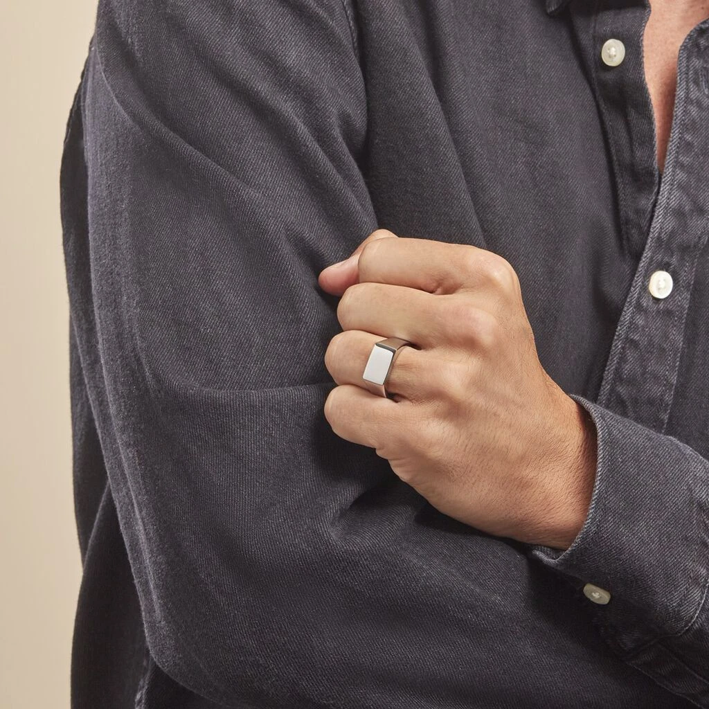 Chevalière Acier Gris Luciano 8 Chevalière Acier Gris Luciano – Image 6