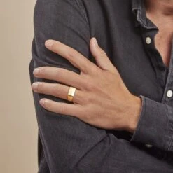 Chevalière Acier Doré Luciano -Garmin Soldes FIHHJW0043 model1