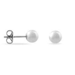 Boucles D'oreilles Puces Bilou Acier Blanc -Garmin Soldes FIOFBW0065 view1