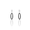 Boucles D'oreilles Pendantes Olga Acier Blanc